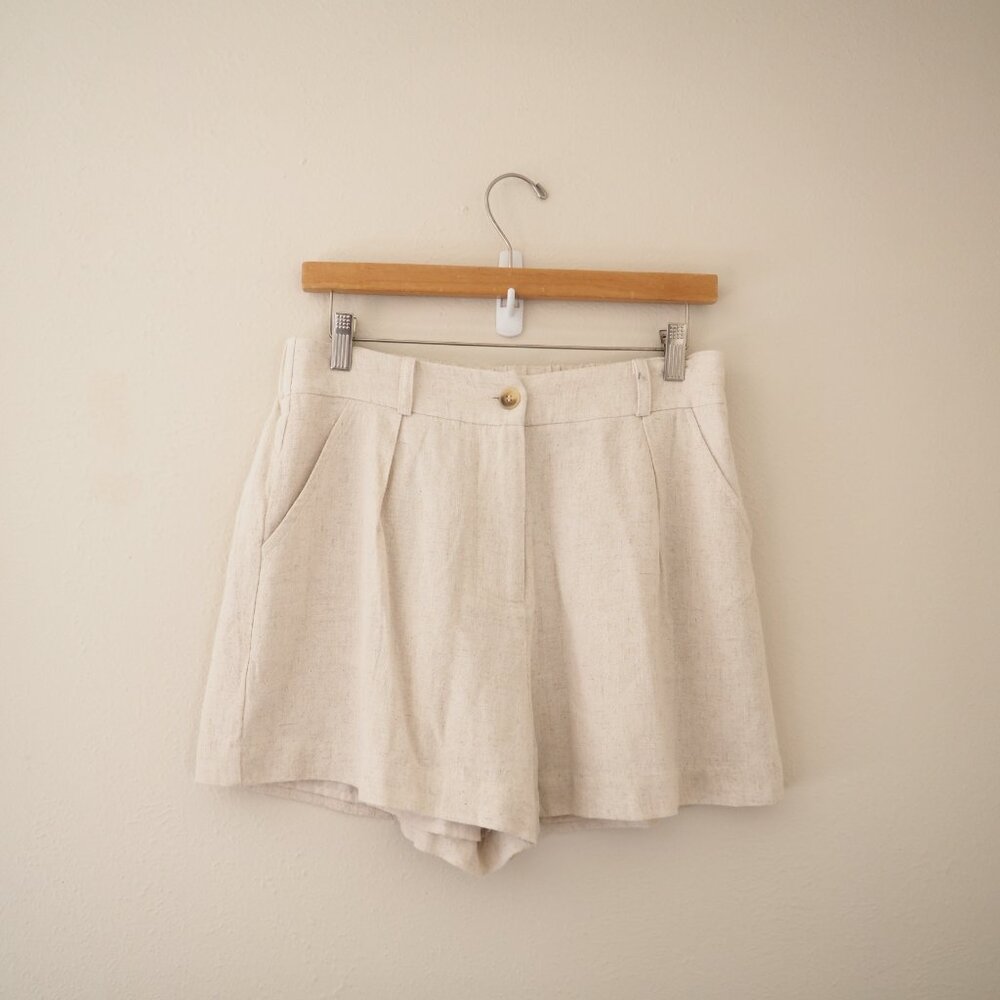 NEW Mable Linen Blend SHORTS sz L - Picture 4 of 6